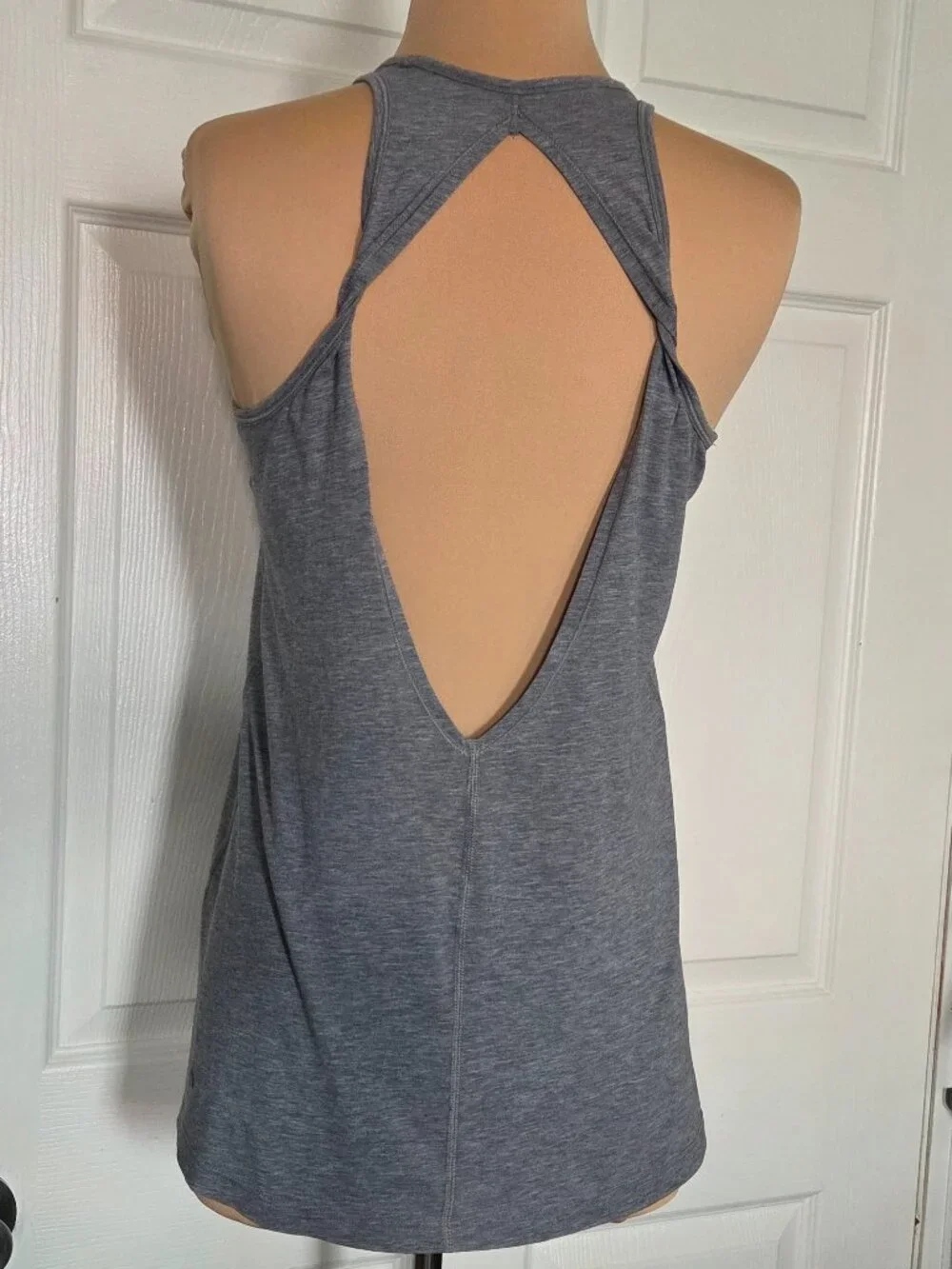 Lululemon Heather Gray Trapeze Twist Tank